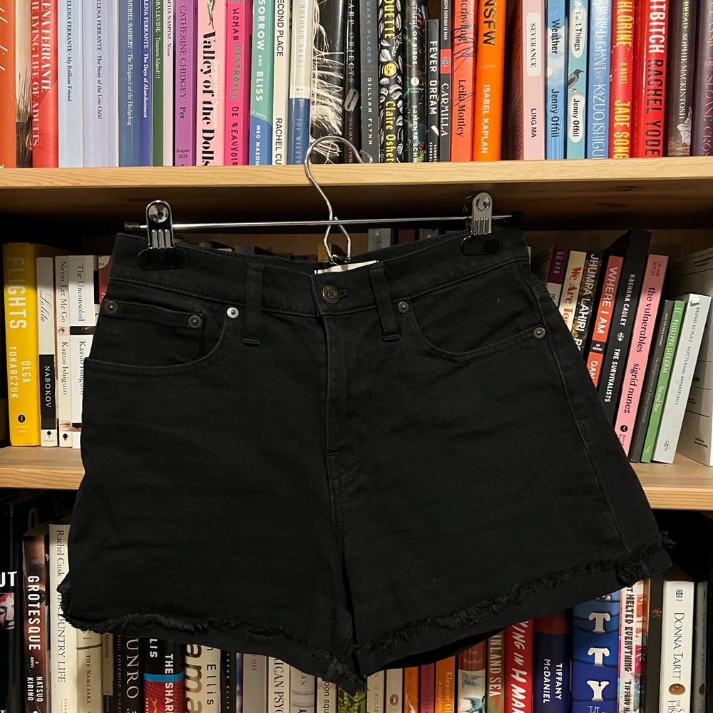 Madewell black denim shorts - size 25